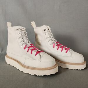 CONVERSE Chuck Taylor Off White Leather Crafted Hi Top Boot Size  M 7.5/ W9